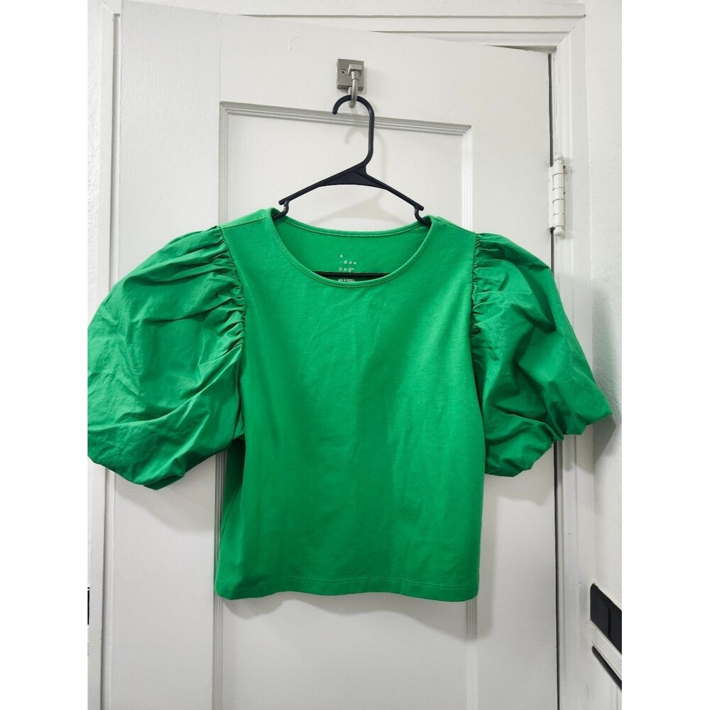 a new day Green Puff-Sleeve Tee
